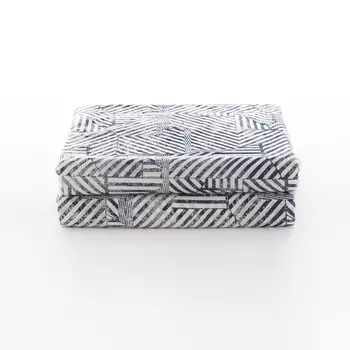 Пододеяльник Rahin из хлопка и перкаля плотностью 200 нитей Guy Laroche, синий/бежевый