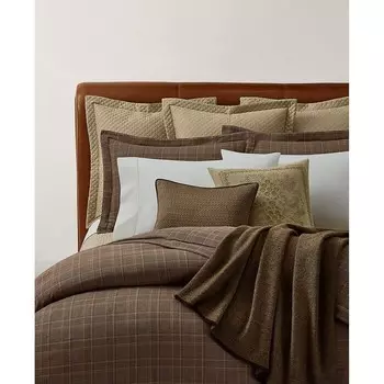 Пододеяльник Ralph Lauren Brooks, Full Queen, коричневый