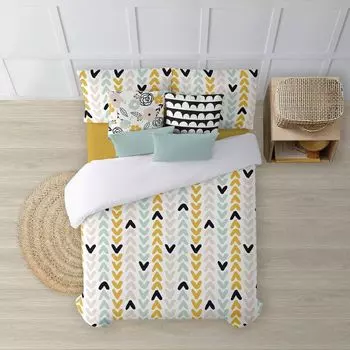 Пододеяльник Ripshop Tokyo Colorful 260 x 240 см с застежкой на горлышко бутылки Decolores