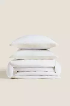 Пододеяльник с каймой Zara, белый
