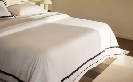 Пододеяльник с каймой Zara Home, темно-синий