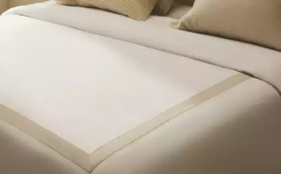 Пододеяльник с льняной каймой Zara Home, белый