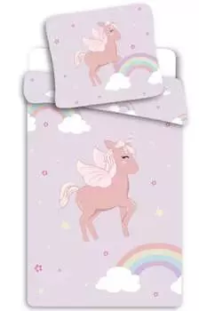 Пододеяльник Unicorn Rainbow - одинарный - 140 x 200 см - хлопок Javoli