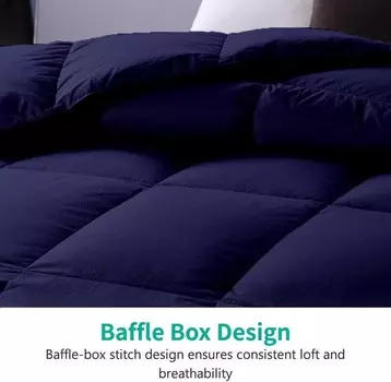 Пододеяльник-вставка из 3 предметов, альтернативный комплект постельного белья — всесезонный стеганый пододеяльник с 8 угловыми выступами, дышащий (крупный размер California King, 108 x 98 дюймов) — темно-синий Saferay Green, Navy Blue