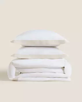 Пододеяльник Zara Home Border, белый