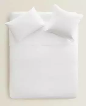 Пододеяльник Zara Home Cotton Percale Duvet, 500 нитей, белый