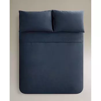 Пододеяльник Zara Home Cotton Percale, синий