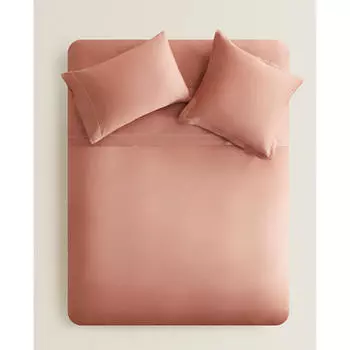 Пододеяльник Zara Home Cotton Sateen, розовый