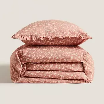 Пододеяльник Zara Home Floral Print, розовый