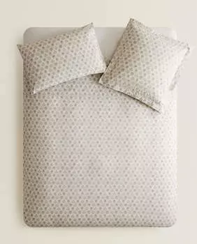 Пододеяльник Zara Home Leaf Print, кремовый