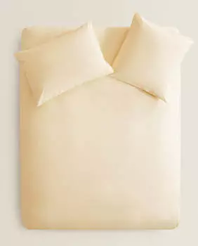 Пододеяльник Zara Home Plain-coloured, желто-бежевый