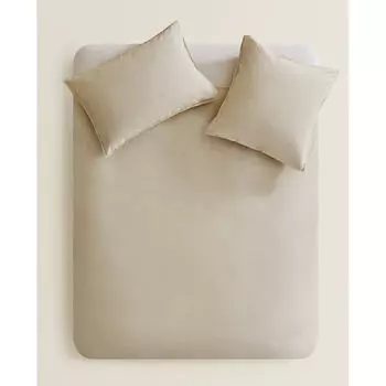 Пододеяльник Zara Home Striped Cotton, песочный