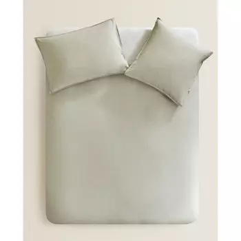 Пододеяльник Zara Home Striped Cotton, зеленый