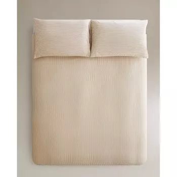 Пододеяльник Zara Home With Narrow Stripes, горчично-желтый