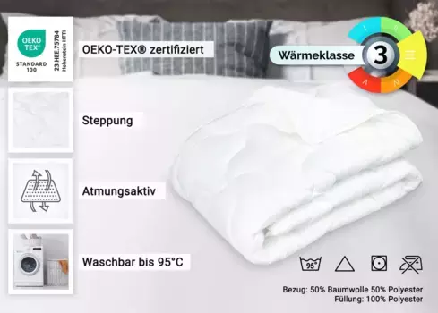 Пододеяльник Zollner, белый