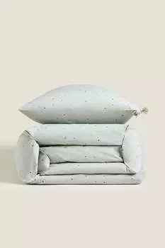 Пододеяник звезды Zara, синий/зеленый