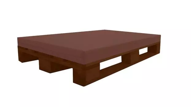 ПОДОДОДНАЯ ПОДУШКА (120x80x8 см (черный) МАТРАСНАЯ ПОДУШКА С искусственной кожей, негорючей MVSS 302 - ПЕНА, стабилизированная УФ-излучением ДЛЯ ЕВРОПАЛИТКИ - RG40/60 FIRM Dibapur, коричневый