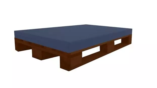 ПОДОДОННАЯ ПОДУШКА (120x80x8 см (песок) МАТРАСНАЯ ПОДУШКА С искусственной кожей огнестойкий MVSS 302 - ПЕНА, стабилизированная УФ-излучением ДЛЯ ЕВРОПАЛИТКИ - RG40/60 FIRM Dibapur, синий