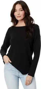 Подол рубашки с вырезом лодочкой Lilla P, черный