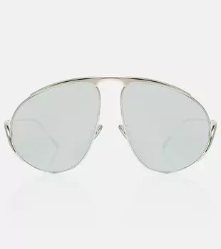 Подпись: оверсайз авиаторные солнцезащитные очки Loewe