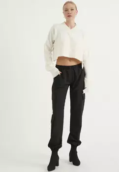 Подробные брюки-карго с эластичными манжетами Herita, черный