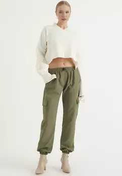 Подробные брюки-карго с эластичными манжетами Herita, хаки