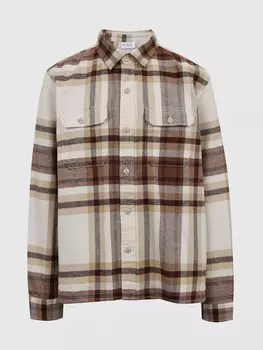 Подростковая фланелевая рубашка Gap, коричневый