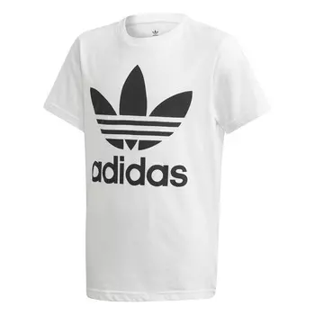 Подростковая футболка adidas Trefoil Tee, белый/черный