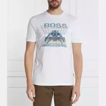 Подростковая футболка обычного кроя Boss, белый