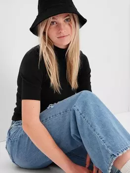 Подростковая футболка с короткими рукавами Gap, черный