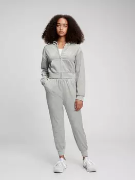 Подростковые бархатные спортивные штаны Gap, серый