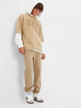 Подростковые спортивные штаны с флисом Gap, бежевый