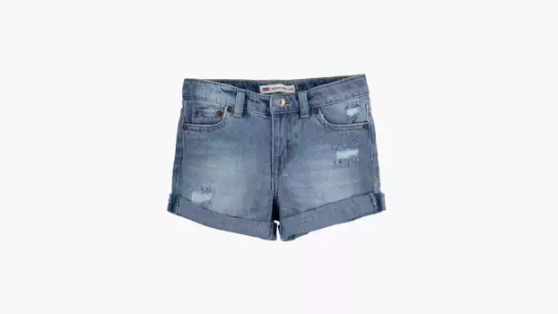 Подруга коротышка в шортиках для маленьких девочек 4-6x Levi's, цвет Miami Vices - Medium Wash