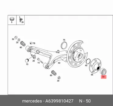 Подшипник ступичный MB MERCEDES-BENZ A639 981 04 27