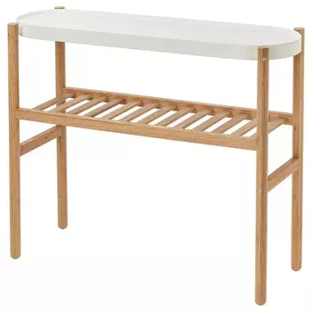 Подставка для цветов, бамбук/белый, 70 см, SATSUMAS IKEA