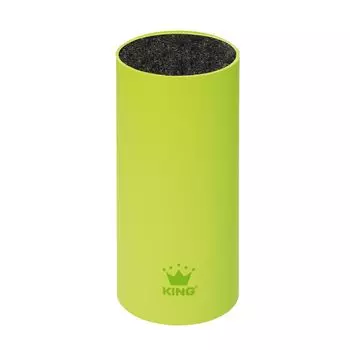 Подставка для ножей KING, зеленая / мягкая на ощупь / противоскользящее основание / размер ок. 22,5 x 12 см