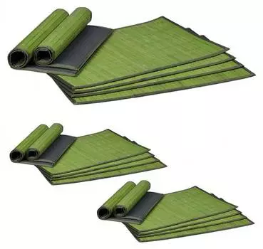 Подставка для столовых приборов, 18 предметов. Relaxdays, зеленый