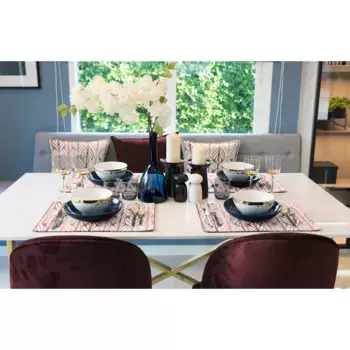 Подставка для столовых приборов Adam «Wave», (2 шт.), GOTS органическая, сертифицирована CERES 0242, сделано в Германии, темно-красный/розовый