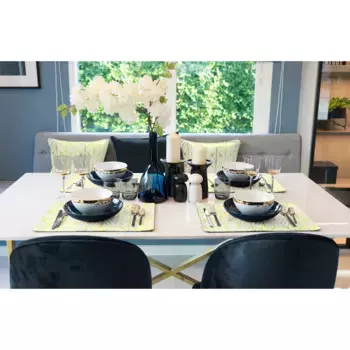 Подставка для столовых приборов Adam «Wave», (2 шт.), GOTS органическая, сертифицирована CERES 0242, сделано в Германии, желтыйсветло-зеленый