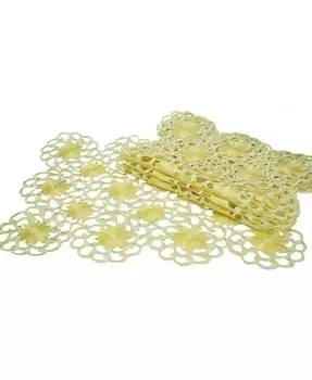 Подставка для столовых приборов Daisy Splendor — набор из 4 штук, 20 x 14 дюймов Xia Home Fashions, желтый