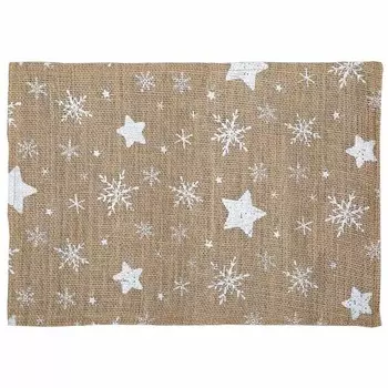 Подставка для столовых приборов Fric Lights and Christmas Sternenmuster, 45x1x45 см, бежевый