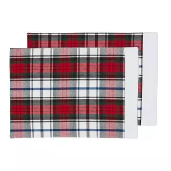 Подставка для столовых приборов Homescapes 2 шт kariert, 30x1x45 см, разноцветный