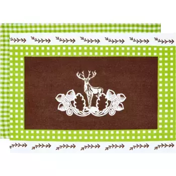 Подставка для столовых приборов из лепнины «Lederhosn», (набор, 4 шт.) Stuco, коричневый/зеленый/белый