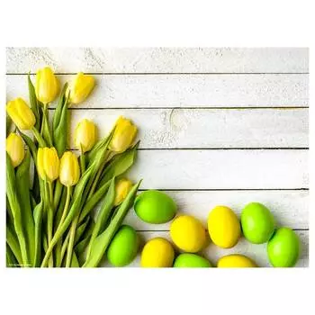 Подставка для столовых приборов «разноцветные пасхальные яйца iii» (набор из 12 шт.) Tischsetmacher, мультколор