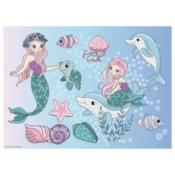 Подставка для столовых приборов русалок (набор из 1 шт.) Tischsetmacher, синий