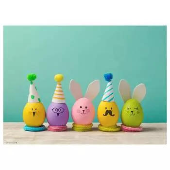 Подставка для столовых приборов «забавные яичные головы» (набор из 12 шт.) Tischsetmacher, мультколор