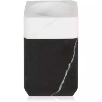 Подставка для зубных щеток Mve «Black & White», мрамор, цвет black/snow