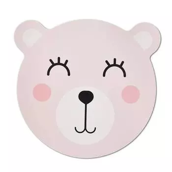 Подставка под стол "мишка", пластик, Zeller, розовый