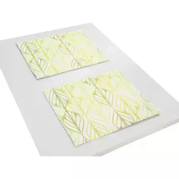 Подставка под столовые приборы Adam «Wave», изготовленная из экологически чистого хлопка, производство Германия, цвет natur/hellgrn/gelb