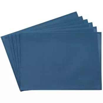 Подставка под столовые приборы APS «Узкая лента», (6 шт.), с пришитым краем, легко чистится, 45х33 см, цвет blau